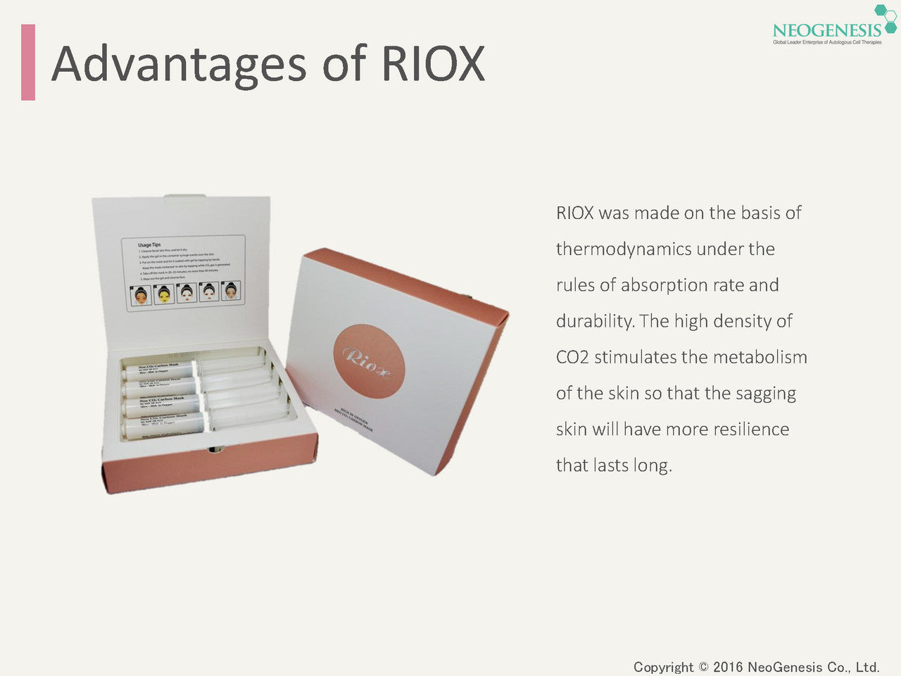 Riox Carbon Therapy CO2 Gel Mask 1 Box 5 Masks